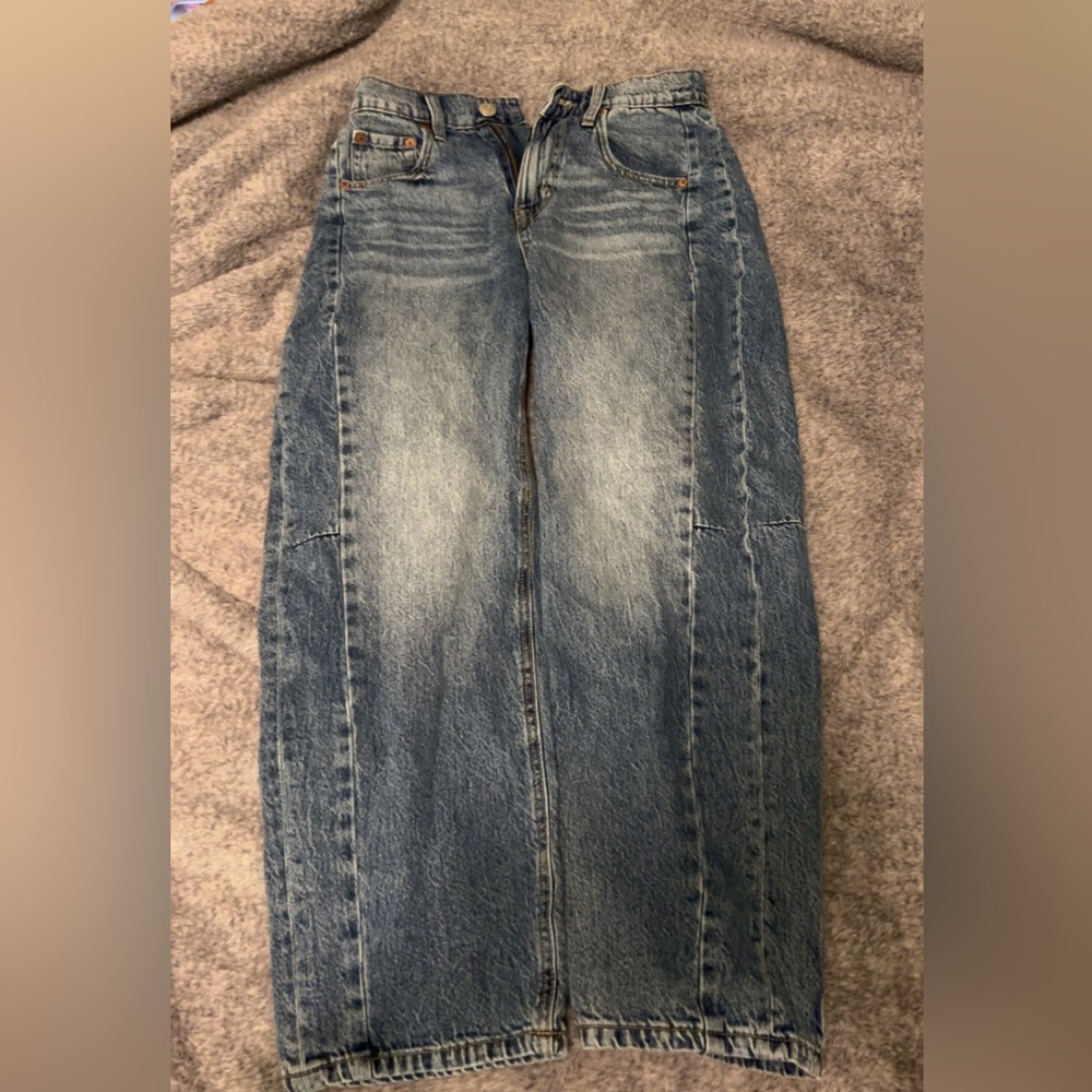 Vintage Blue Denim Barrel Jeans